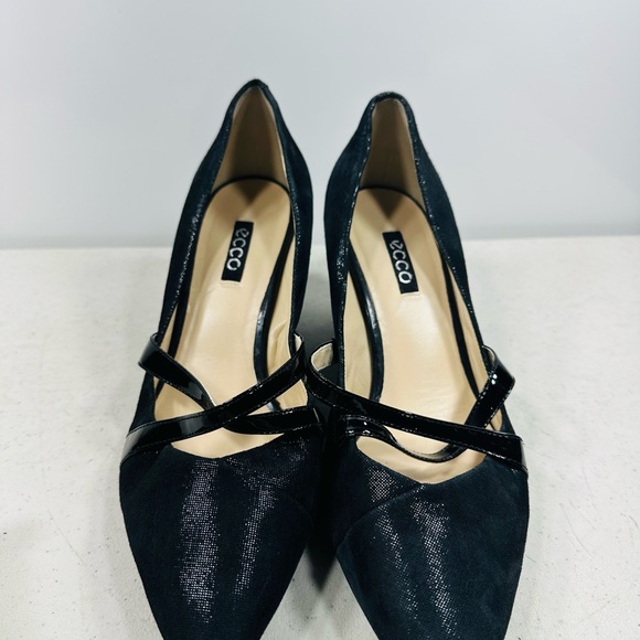 Ecco Women’s Size 40( 9- 9,5 ) Belleair Wedge Black - Picture 2 of 7